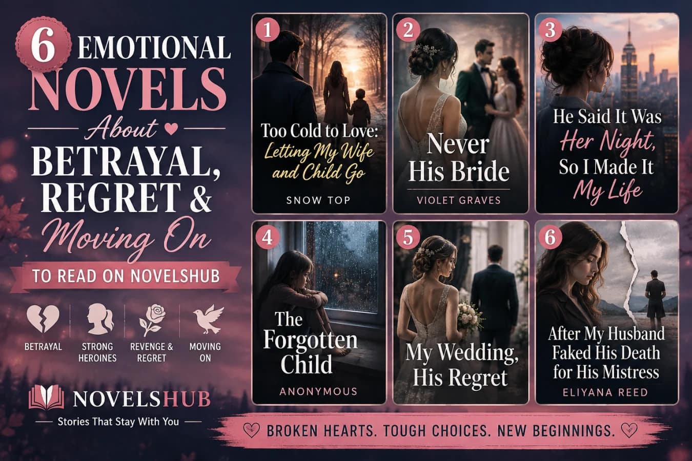 6 Emotional Novels About Betrayal, Regret & Moving On to Read on NovelsHub